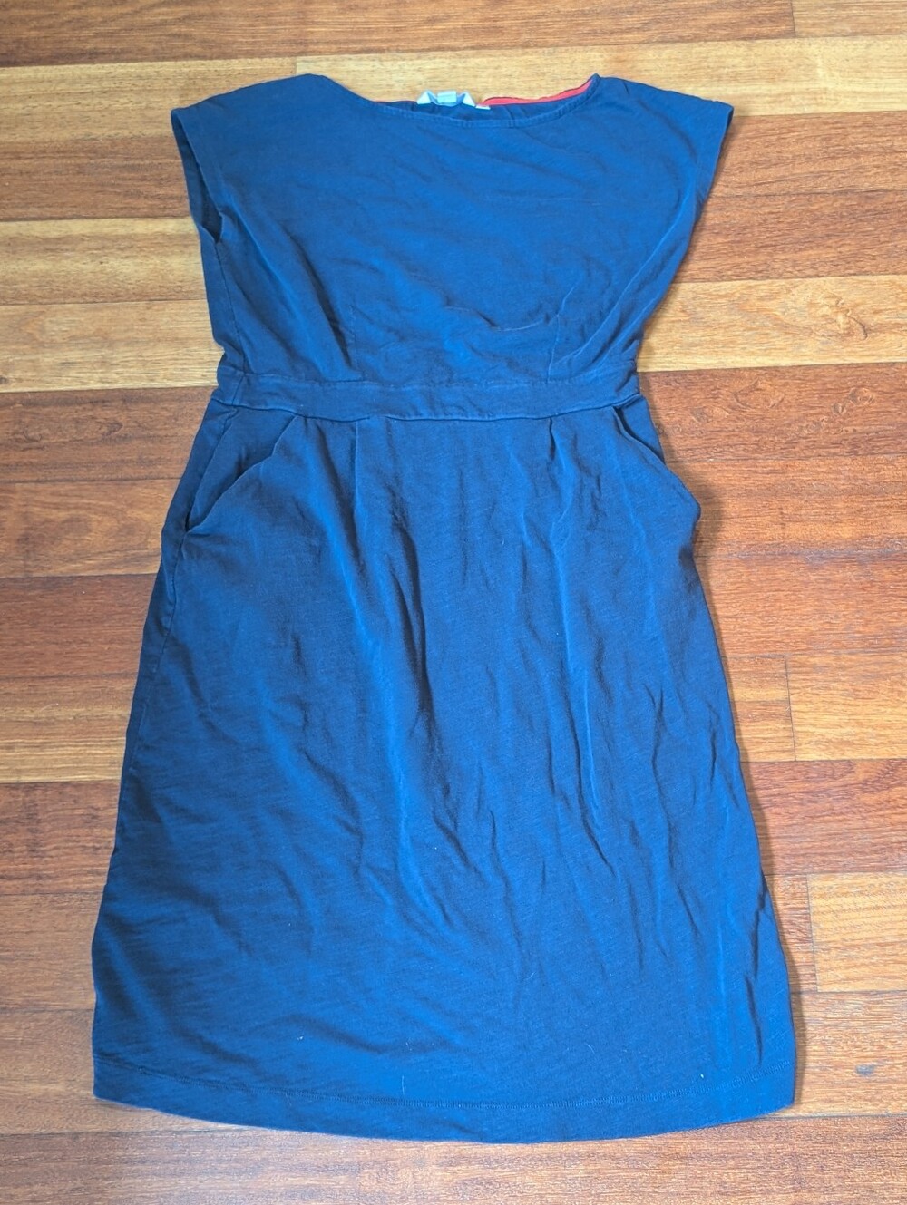 Boden Navy Cap-Sleeve Midi Dress